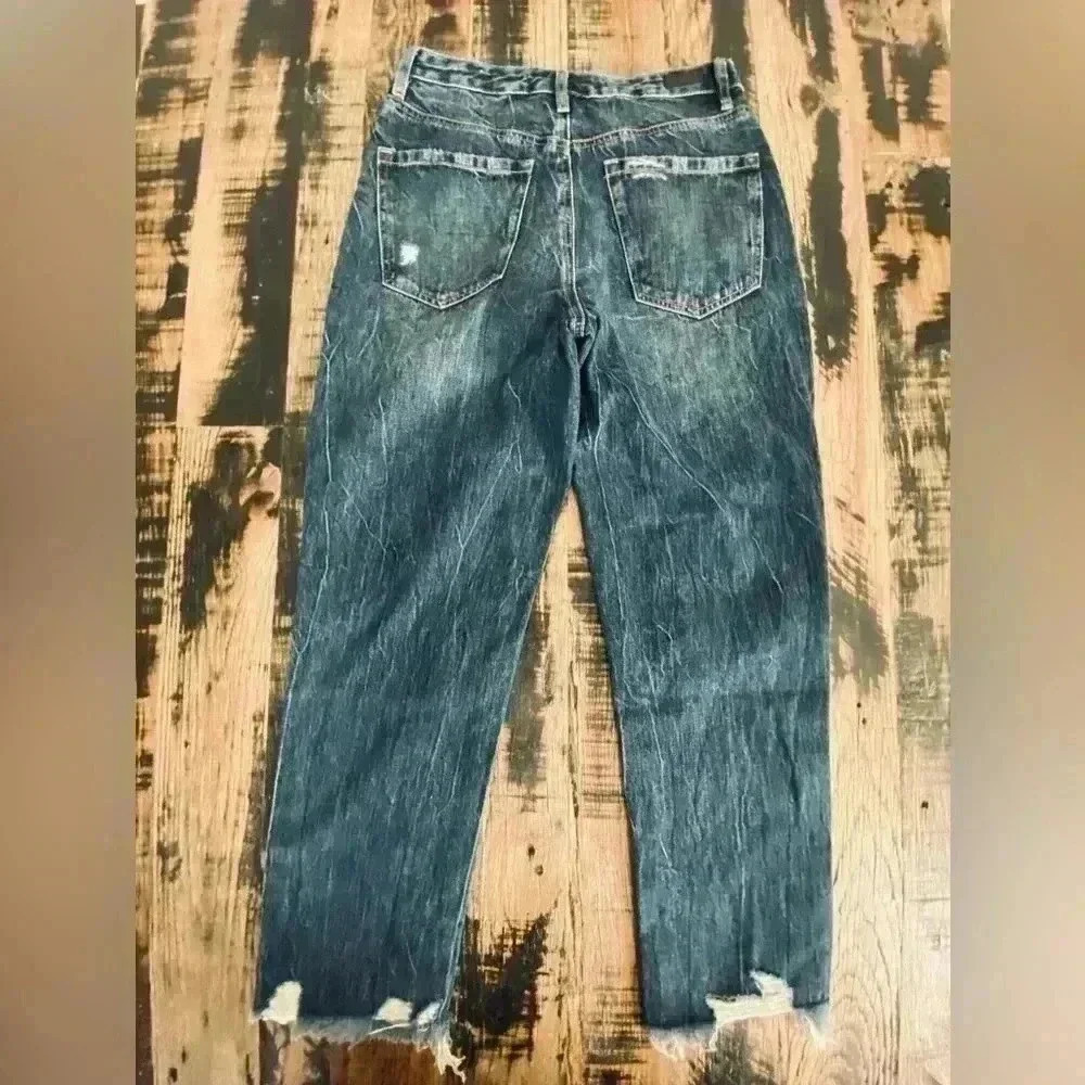 BLUE REVIVAL High Rise Distressed Boyfriend Jeans NWOT Size 28 - Picture 10 of 12